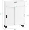 SoBuy BZR31-W Toilettenschrank mit Toilettenpapierhalter, MDF, Lackiert, Weiß, 52 x 68 x 68 cm Bild 3