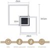 Nettlife LED Deckenleuchte Flur Wohnzimmer Schwarz moderne Kristall Deckenlampe 12/24W, LED fest integriert, Warmweiß, Flur Küche Bild 3