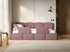 Selsey 'Cloudy' Kinderbett 120x200, Kopfteil links, Matratze & Bettkasten, Samt Rosa Bild 2