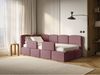 Selsey 'Cloudy' Kinderbett 120x200, Kopfteil links, Matratze & Bettkasten, Samt Rosa Bild 3