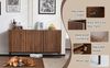 Sideboard 150x40x80 cm, dunkelbraun, wellenförmiges 3D-Design, MDF/PB,Dunkelbraun Bild 5