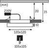 Paulmann Einbauleuchten Set Panel Areo eckig IP23 LED 1x8W 3000K 230V 120x120mm Nickel matt/Kunststoff19219 Bild 5
