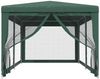vidaXL Partyzelt mit 6 Mesh-Seitenwänden Grün 3x6 m HDPE 319238 Bild 3