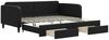 vidaXL Tagesbett Ausziehbar mit Schubladen Schwarz 100x200 cm Stoff 3196859 Bild 2