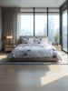 Heckettlane Satin Bettwäsche 135x200 Avalia White Veilchen Blüten lila Bild 5