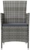 vidaXL Gartenstühle mit Kissen 2 Stk. Poly Rattan Grau 316682 Bild 3