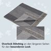 La Vida Sesselschoner Überwurf Tages-Decke grau gestreift - Oeko-TEX® Zertifiziert, 200x50 cm, Sofaläufer mit Fransen, Baumwollmischung bis 40 °C waschbar, Schutz für Sessel, Sofa, Couch & Bett… Bild 2