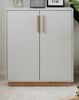 Kommode Hanno in grau und Hickory Walnuss 82 cm Bild 2