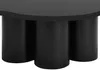 Vente-unique - YAVINA Couchtisch Holz, Platte SchwarzWeiß - B 80 cm x H 34 cm x L 110 cm Bild 5