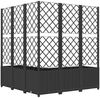 vidaXL Pflanzkübel mit Spalier Schwarz 120x120x136 cm PP 318277 Bild 3