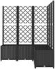 vidaXL Pflanzkübel mit Spalier Schwarz 120x120x136 cm PP 318277 Bild 4