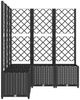 vidaXL Pflanzkübel mit Spalier Schwarz 120x120x136 cm PP 318277 Bild 5