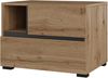 INOSIGN Nachtkommode Cross, moderner griffloser Nachtschrank, Nachttisch, Nachtkonsole mit 2 Schubladen Bild 3