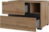 INOSIGN Nachtkommode Cross, moderner griffloser Nachtschrank, Nachttisch, Nachtkonsole mit 2 Schubladen Bild 4