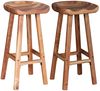Barhocker 2 Stk. Massivholz Akazie [244247] Bild 2