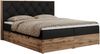Boxspringbett, Schlafzimmerbett, Bettkasten - VENETO - 200 x 200 cm - Schwarz Kunstleder - H3 Bild 4