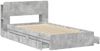 vidaXL Bettgestell mit Stauraum Betongrau 75x190 cm Holzwerkstoff 3433527 Bild 4