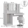 Schminktisch Sherry Weiß/Weiß Hochglanz 119.8 cm 5 Teile Vicco Bild 2