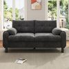 2-Sitzer Sofa B 158 x T 80 x H 88,5 cm aus Chenille in Grau Bild 2