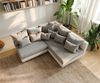 Eckcouch Clovis Weiß/ Hellgrau Ottomane Rechts Ecksofa modular Bild 5