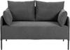 Couch BERND 2-Sitzer Stoff - 131 x 79 x 79 cm, Stoff, Dunkelgrau | Sofa Loungesofa für Wohnzimmer Schlafzimmer Leseecke Bild 4