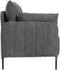 Couch BERND 2-Sitzer Stoff - 131 x 79 x 79 cm, Stoff, Dunkelgrau | Sofa Loungesofa für Wohnzimmer Schlafzimmer Leseecke Bild 5
