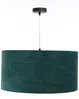 BPS Koncept 0E0-160-60 Hängeleuchte GLAMOUR Velourss strukturiert auf PVC-Basis grün, gold 1xE27 60W H:112 Ø60cm dimmbar Bild 3