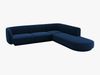 Micadoni 6-Sitzer Ecke rechts Sofa Miley | Beinfarbe Black Plastic, Königsblau, Samt Bild 2