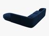 Micadoni 6-Sitzer Ecke rechts Sofa Miley | Beinfarbe Black Plastic, Königsblau, Samt Bild 3