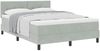 vidaXL Boxspringbett mit Kopfteil Hellgrau 140 x 190 cm Samt 3339170 Bild 2