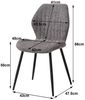 GrandCA HOME Esszimmerstuhl 4er Set Esszimmerstuhl, Gepolsterter Stoffstuhl, Moderner Küchenstuhl (4 St), 47.5 x 48 x 86cm, beige/braun/grau Bild 4