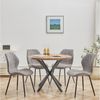 GrandCA HOME Esszimmerstuhl 4er Set Esszimmerstuhl, Gepolsterter Stoffstuhl, Moderner Küchenstuhl (4 St), 47.5 x 48 x 86cm, beige/braun/grau Bild 3
