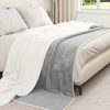 vidaXL Überwurfdecke Grau 220 x 240 cm Fleece 42016987 Bild 3