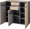 Kommode Melanie / Memphis, Holzwerkstoff, Grau, Holzfarben, 120 x 107 x 38 cm Bild 4