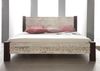 Bett Mango / Akazie 200x200x75 weiß gewachst CASTLE-ANTIK #404 Bild 3