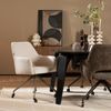Bronx71 Esszimmerstuhl mit Rollen Mona melierter Stoff beige Bild 3