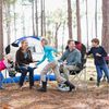 HOMECALL Campingstuhl Hochlehner Klappstuhl Gartenstuhl Angelstuhl mit Angenehme Polsterung (Packung, 2 St), bis 150 KG, mit Seitentasche und Getränkehalter für Camp Garten Balkon Bild 3