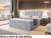 MEBLINI Boxspringbett DRAGO 120x200 cm mit Bettkasten - H4/Hellgrau Samt Polsterbett - Doppelbett mit Topper & Taschenfederkern-Matratze Bild 4