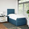 vidaXL Boxspringbett mit Matratze Dunkelblau 80x200 cm Samt 3292206 Bild 3