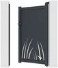 Vente-unique - BRAMENO Side gate Metall Grau - B 4,6 cm x H 161 cm x L 103 cm Bild 4