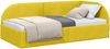 vidaXL Eckbettgestell mit Kopfteil Gelb 80 cm x 200 cm Samt 42016632 Bild 2