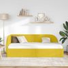 vidaXL Eckbettgestell mit Kopfteil Gelb 80 cm x 200 cm Samt 42016632 Bild 3
