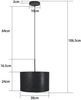 ZMH Pendelleuchte Esstisch Hängelampe Stoff - Schwarz gold Ø38CM Esstisch Hängeleuchte Modern Esstischlampe Sternenhimmel Stoffschirm E27 Pendellampe Vintage für Esszimmer Wohnzimmer Schlafzimmer Bild 4