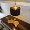 ZMH Pendelleuchte Esstisch Hängelampe Stoff - Schwarz gold Ø38CM Esstisch Hängeleuchte Modern Esstischlampe Sternenhimmel Stoffschirm E27 Pendellampe Vintage für Esszimmer Wohnzimmer Schlafzimmer Bild 3