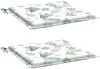 vidaXL Stuhlkissen 2 Stk. Blattmuster 40x40x4 cm Stoff 361020 Bild 3