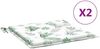 vidaXL Stuhlkissen 2 Stk. Blattmuster 40x40x4 cm Stoff 361020 Bild 2
