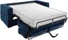 Vente-unique - LORETO Sofa SamtStoff Blau - B 223 cm95 cm x H 90 cm x L 215 cm Bild 4