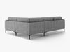 Micadoni Ecksofa Bemy 4-Sitzer Rechts Strukturierter Stoff Grau Bild 3
