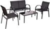 Lounge Set ARONA 4-teilig, Metall + Kunstgewebe schwarz Bild 2