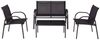 Lounge Set ARONA 4-teilig, Metall + Kunstgewebe schwarz Bild 3